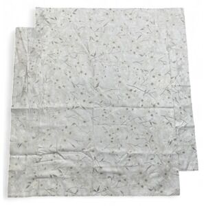 SDH Euro Pillow Shams Gray Beige Floral Pair